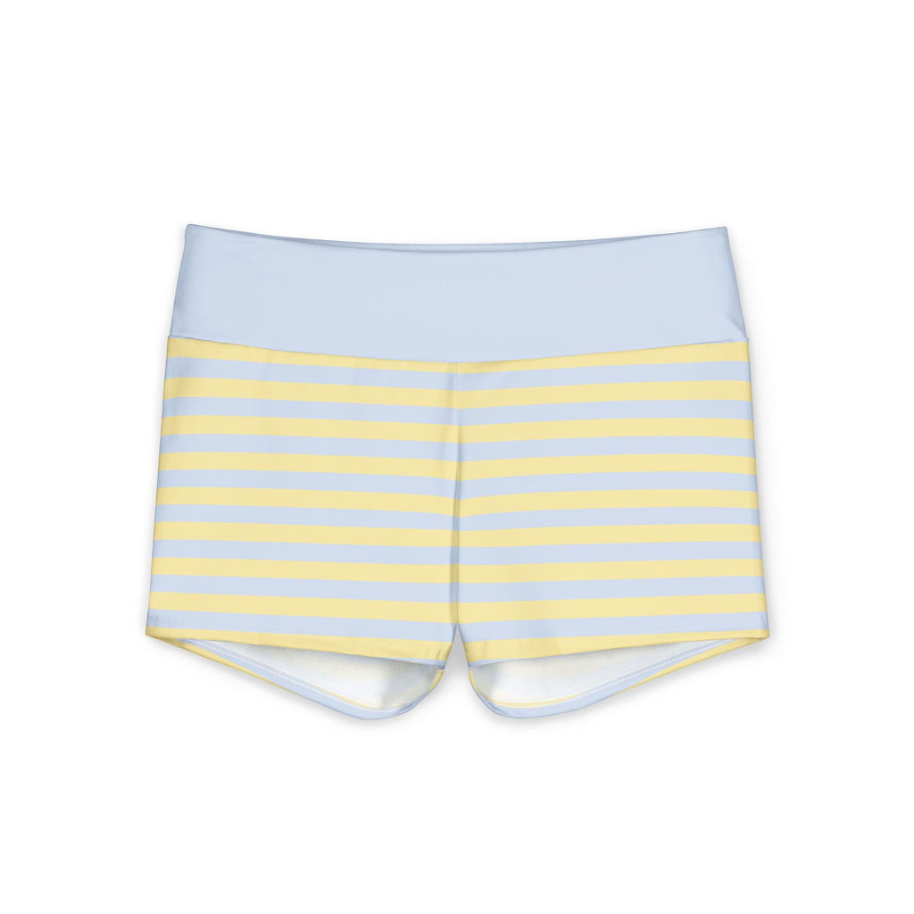 Yellow and Blue Yoga Shorts