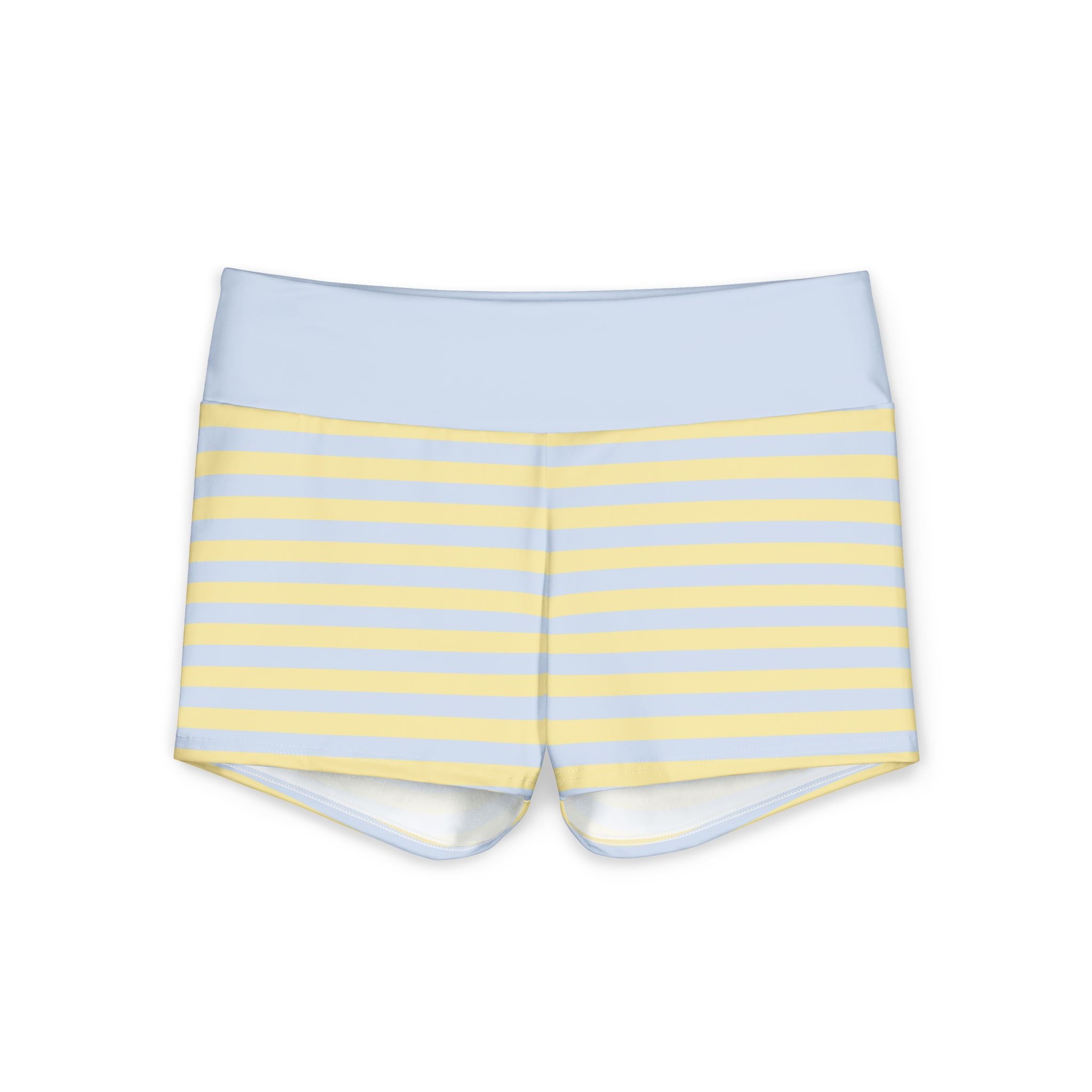 Yellow and Blue Yoga Shorts