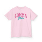 Kids Tee — "Lomma Vibes" Retro Pink & Teal Graphic