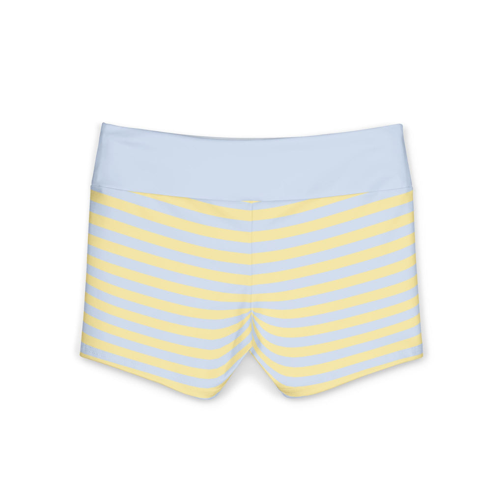 Yellow and Blue Yoga Shorts