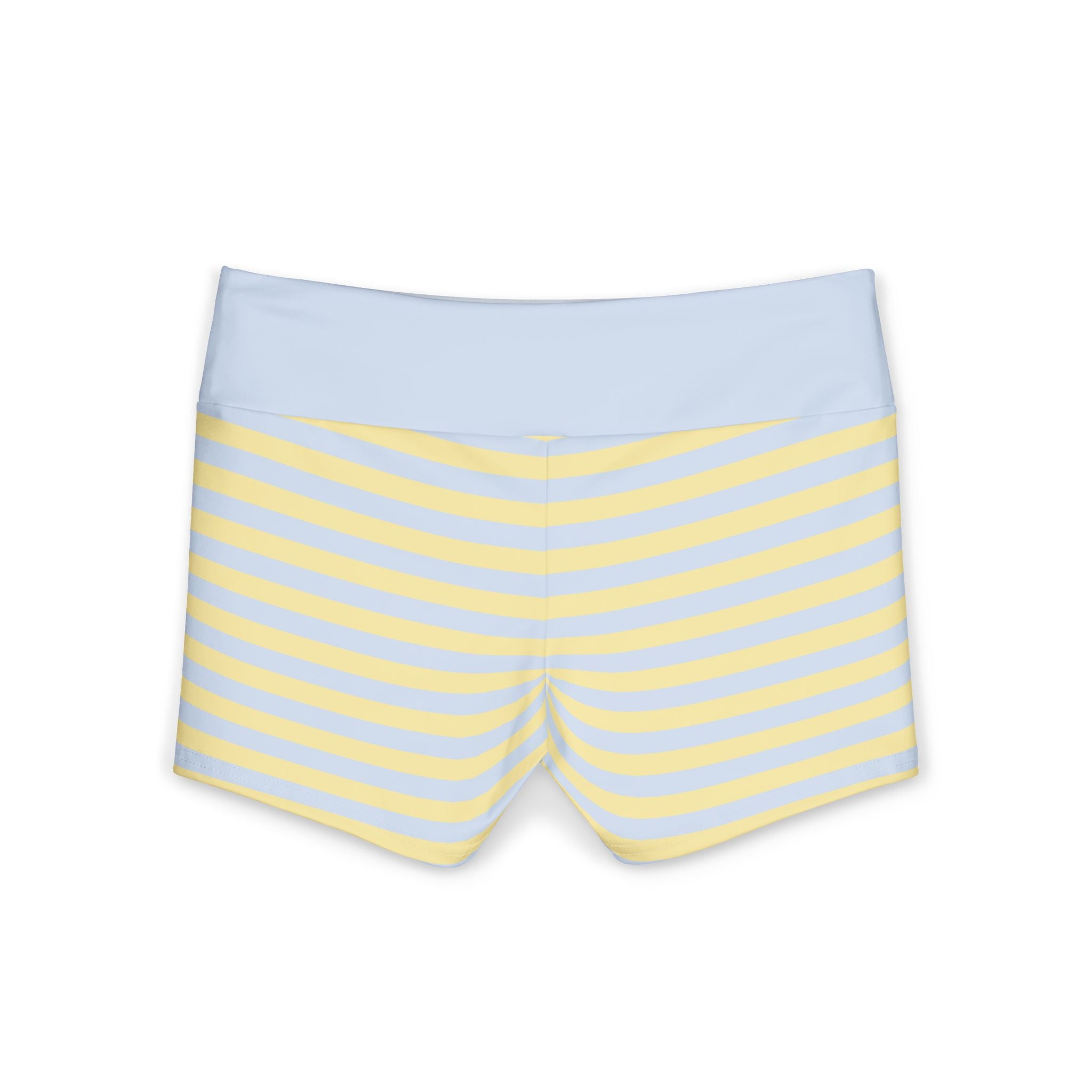 Yellow and Blue Yoga Shorts