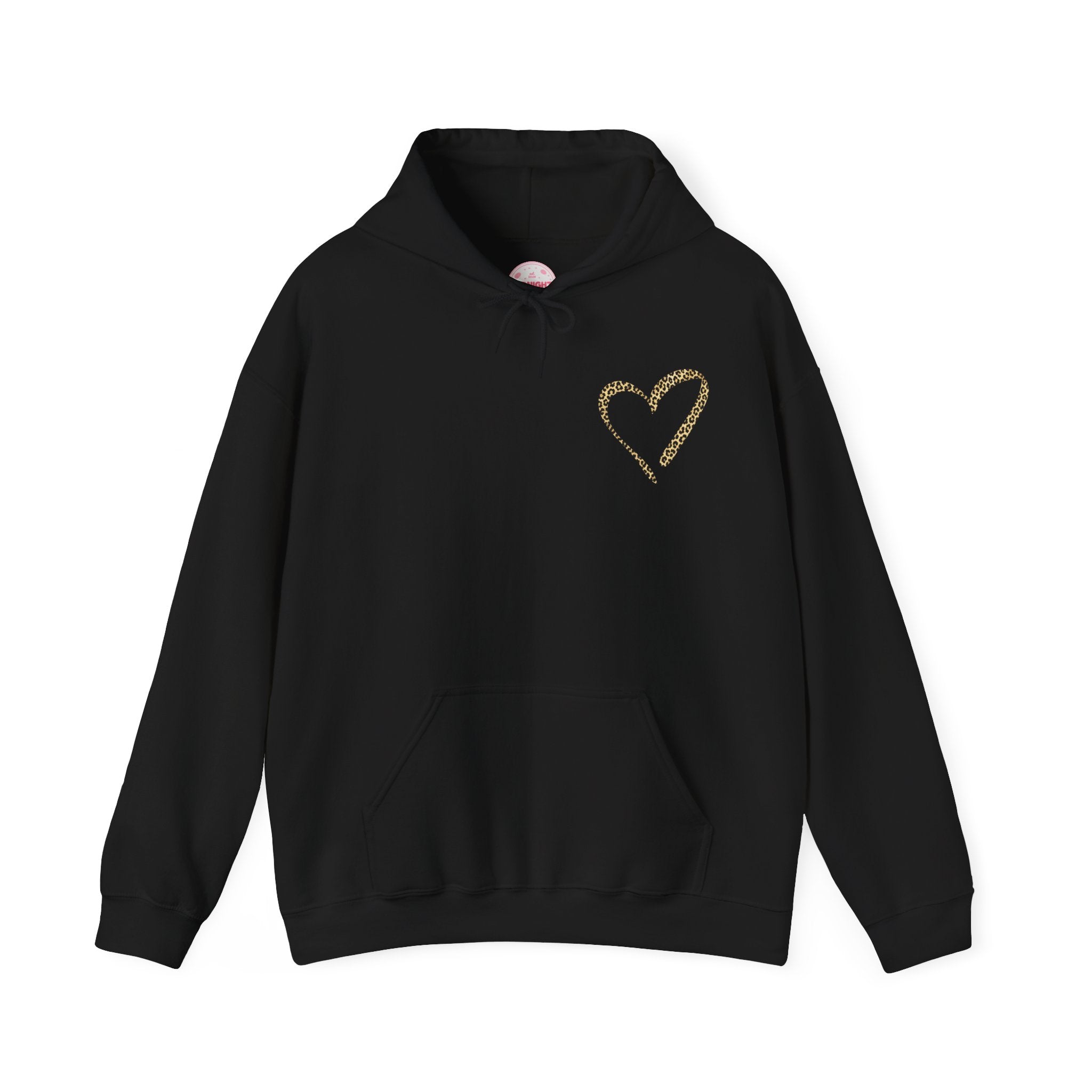 Leopard Print Heart Hoodie